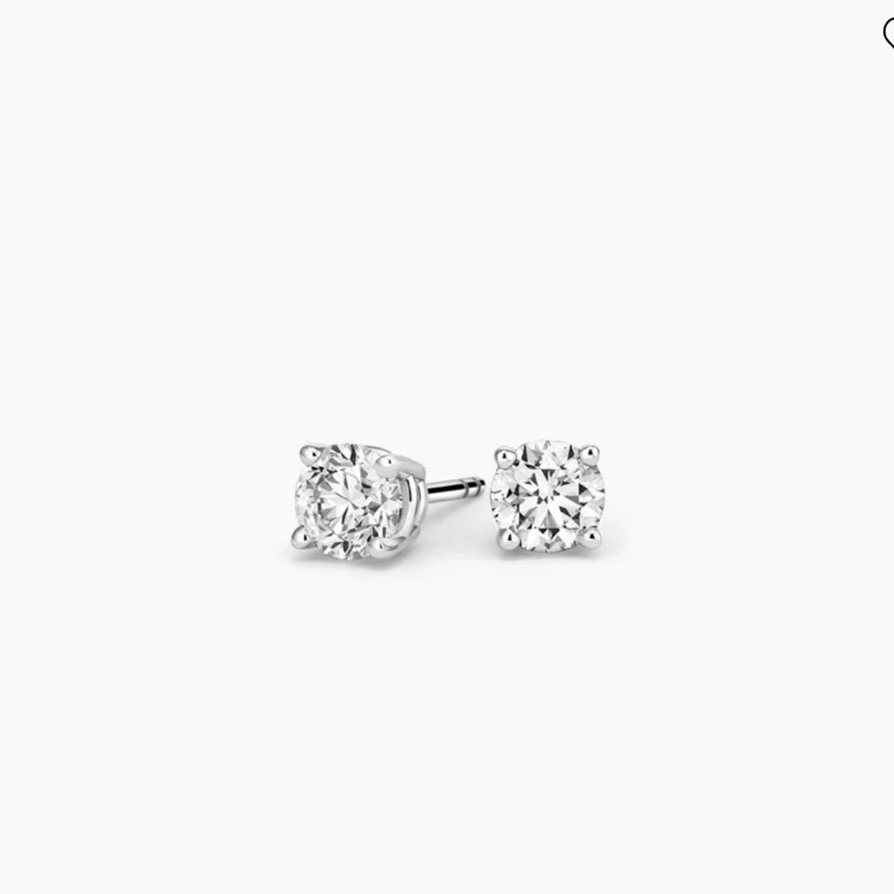 Brilliant Earth Lab Grown Diamond 1/4 Carat Silver Stud Earrings